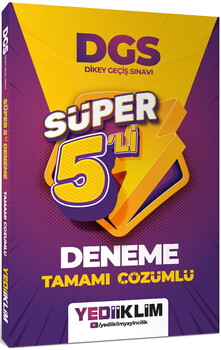 Yediiklim Yayınları 2027 DGS Tamamı Çözümlü Süper 5 li Deneme