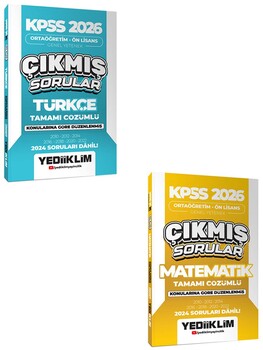 Yediiklim KPSS 2026 Ortaöğretim Ön Lisans Genel Yetenek Konularına Göre Düzenlenmiş Tamamı Çözümlü Çıkmış Sorular Seti