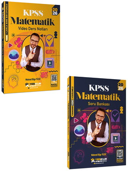 Yediiklim 2026 KPSS Atölye Serisi Genel Yetenek Matematik Video Ders Notları ve Soru Bankası Seti