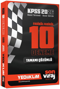 Yediiklim Yayınları 2026 KPSS Son Viraj Serisi GY-GK Tamamı Çözümlü 10 Fasikül Deneme