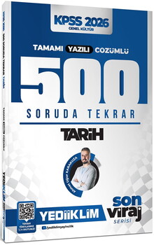 Yediiklim Yayınları 2026 KPSS AGS Son Viraj Serisi Tarih Tamamı Yazılı Çözümlü 500 Soruda Genel Tekrar Kampı