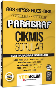 Yediiklim AGS KPSS ALES DGS Tüm Adaylar İçin Paragraf Tamamı PDF Çözümlü Çıkmış Sorular